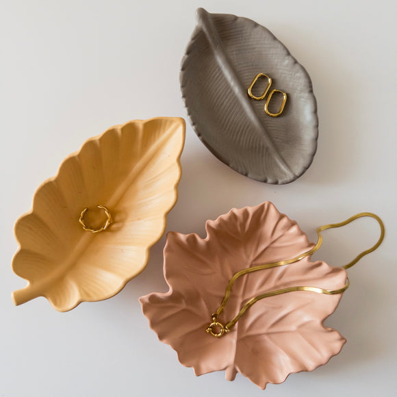 Autumn Leaf Trays | Jewelry Trinket Dish | Fall Colour Leaves