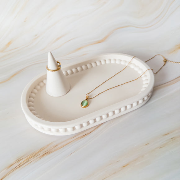 Bubbled Edge Catchall Tray | Jewelry Trinket Dish