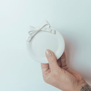Baroque Style Bow Trinket Dish- Round