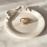 Emmy Ring | Vintage Pearl Halo Ring