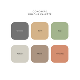 concrete colour palette, neutral warm colours