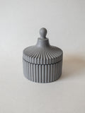 Ridged Trinket Jar- small vintage jar